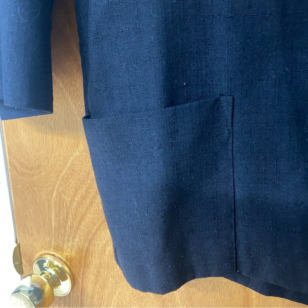 Vintage Aparenza Blazer Jacket Black w/ Pockets Office Simple Minimalist Staple - Picture 5 of 11
